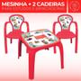Imagem de Kit Mesa Mesinha e 2 Cadeira Infantil Educativa Resistente Brincar Estudar