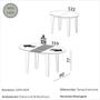 Imagem de Kit Mesa Oval Extensível MDF com 4 Cadeiras Encosto com Tela Césare Dalla Costa