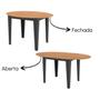 Imagem de Kit Mesa Oval Extensível MDF com 4 Cadeiras Encosto com Tela Césare Dalla Costa