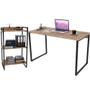 Imagem de Kit Mesa Para Escritório com Estante Office Estilo Industrial Form C01 120 cm Carvalho - Lyam Decor