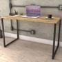 Imagem de Kit Mesa Para Escritório com Estante Office Estilo Industrial Form C01 120 cm Carvalho - Lyam Decor