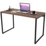 Imagem de Kit Mesa Para Escritório com Estante Office Estilo Industrial Form C01 120 cm Nogal - Lyam Decor