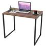 Imagem de Kit Mesa Para Escritório com Estante Office Estilo Industrial Form C01 90 cm Nogal - Lyam Decor