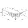 Imagem de Kit Mesa Para Escritório Diretor LE 200x180 E Balcão Atria Executiva A02 Castanho Preto - Lyam Decor