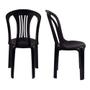 Imagem de Kit Mesa Plastica Desmontavel 82cm + 4 Cadeiras Bistro em Plastico Preta  Mor 