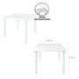 Imagem de Kit Mesa Plastica Desmontavel 82cm + 4 Cadeiras em Plastico Branca  Mor 