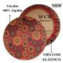 Imagem de Kit Mesa Posta 04 Capas de Sousplat Em Tecido Mandala Natal 100% Tricoline