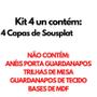 Imagem de Kit Mesa Posta 04 Capas de Sousplat Em Tecido Natal Caracol Verde Tricoline 100% Algodão