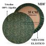 Imagem de Kit Mesa Posta 08 Bases MDF 35CM + 08 Capas de Sousplat Em Tecido Natal Caracol Verde Tricoline 100% Algodão