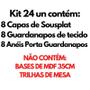 Imagem de Kit Mesa Posta 08 Capas de Sousplat 08 Guardanapos de tecido 40x40cm 08 Anéis Argola Porta Guardanapo