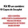 Imagem de Kit Mesa Posta 10 Capas de Sousplat Em Tecido Mandala Preto e Branco Jacquard