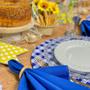 Imagem de Kit Mesa Posta Capa para supla 35cm Festa Junina com Guardanapo e Porta Guardanapo Decoração