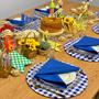 Imagem de Kit Mesa Posta Capa para supla 35cm Festa Junina com Guardanapo e Porta Guardanapo Decoração