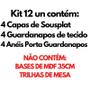 Imagem de Kit Mesa Posta Jogo 04 Capa Sousplat 04 Guardanapos 04 Anéis