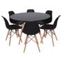 Imagem de Kit Mesa Redonda De Jantar Para 6 Lugares Com 6 Cadeiras Charles Eames Eiffel