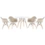 Imagem de KIT - Mesa redonda Eames 100 cm branco + 4 cadeiras Eiffel DAW