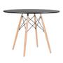 Imagem de KIT - Mesa redonda Eames 100 cm preto + 2 cadeiras Eiffel DSW