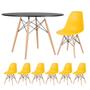 Imagem de KIT - Mesa redonda Eames 120 cm + 6 cadeiras Eiffel DSW