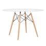 Imagem de KIT - Mesa redonda Eames 120 cm branco + 4 cadeiras Eiffel DSW