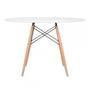 Imagem de KIT - Mesa redonda Eames 120 cm branco + 6 cadeiras Eiffel DSW