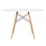 Imagem de KIT - Mesa redonda Eames 120 cm branco + 6 cadeiras Eiffel DSW