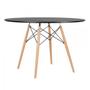 Imagem de KIT - Mesa redonda Eames 120 cm preto + 4 cadeiras Eiffel DSW