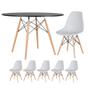 Imagem de KIT - Mesa redonda Eames 120 cm preto + 5 cadeiras Eiffel DSW