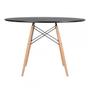 Imagem de KIT - Mesa redonda Eames 120 cm preto + 5 cadeiras Eiffel DSW