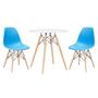 Imagem de KIT - Mesa redonda Eames 70 cm branco + 2 cadeiras Eiffel DSW