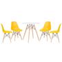 Imagem de KIT - Mesa redonda Eames 70 cm branco + 4 cadeiras Eiffel DSW