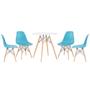 Imagem de KIT - Mesa redonda Eames 70 cm branco + 4 cadeiras Eiffel DSW