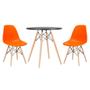 Imagem de KIT - Mesa redonda Eames 70 cm preto + 2 cadeiras Eiffel DSW