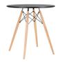 Imagem de KIT - Mesa redonda Eames 70 cm preto + 2 cadeiras Eiffel DSW