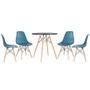 Imagem de KIT - Mesa redonda Eames 70 cm preto + 4 cadeiras Eiffel DSW