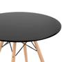 Imagem de KIT - Mesa redonda Eames 80 cm preto + 2 cadeiras estofadas Eiffel Botonê