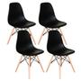 Imagem de Kit - Mesa Redonda Eames 80 Cm Preto + 4 Cadeiras Eiffel Dsw