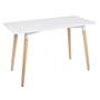 Imagem de KIT - Mesa retangular Eames 60 x 120 cm branco + 4 cadeiras Eiffel DSW