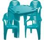 Imagem de Kit Mesinha E 4 Cadeiras Poltrona Infantil Plástica Colorida