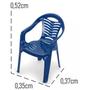 Imagem de Kit Mesinha Infantil Com Porta Objetos e 2 Cadeiras - Azul