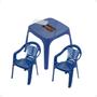 Imagem de Kit Mesinha Infantil Com Porta Objetos e 2 Cadeiras - Azul