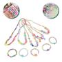 Imagem de Kit Miçanga Colorida Pulseira Infantil 550 Pç + Fio Silicone