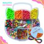 Imagem de Kit Miçanga Infantil Maleta Gatinha1850 Pçs Montar Pulseiras