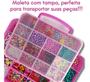 Imagem de Kit Miçangas Coloridas Infantil P/ Montar Pulseiras - Lindas