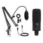 Imagem de Kit Microfone Condensador Completo Com Suporte Articulado Shock Mount E Pop Filter