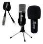 Imagem de Kit Microfone De Captacao Soundvoice Lite Soundcasting 800 preto com tripé e cabo