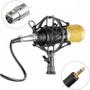 Imagem de Kit Microfone Estúdio + Pop Filter + Aranha + Braço Articulado e Mesa