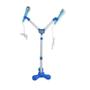 Imagem de Kit microfone karaoke infantil duplo com pedestal som e luz  conecta no celular hero squad menino