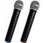 Imagem de Kit Microfone S/Fio+ Receptoruhf 2 Antenas+ 02 Microfone Mão