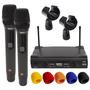 Imagem de Kit Microfone sem Fio Duplo TK U220 UHF com 2 Suportes B18A e Espuma Onyx