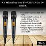 Imagem de Kit Microfone sem Fio UHF Dylan D-8000 S